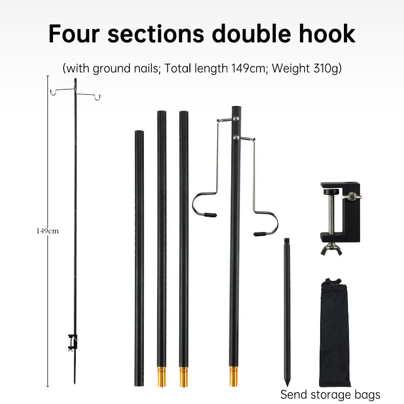 Support de lanterne léger en alliage d'aluminium avec sac de rangement, pour l'extérieur
- Lightweight Aluminum Alloy Holder Lantern Stand with Storage Bag, Outdoor