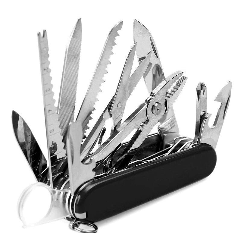 Couteau de camping pliant multifonctionnel, outil combiné long, pince, manche en bois rétro, multi-usages.
-Multi Functional Folding Camping knife Long Combination Tool Pliers Retro Wooden Handle Multi-Purpose.