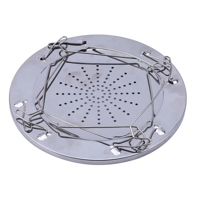 Grille-pain Pliable et Portable en Acier Inoxydable pour Camping en Plein Air, Survie, Multi-Usages, pour Poêle à Propane, Feu de Camp
- Simple Folding,Portable Stainless Steel Toast Rack Outdoor Camping, Survival,Multi-Purpose