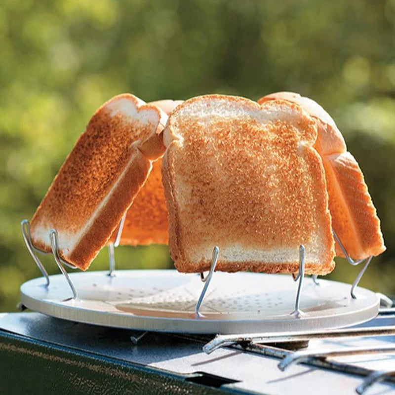 Grille-pain Pliable et Portable en Acier Inoxydable pour Camping en Plein Air, Survie, Multi-Usages, pour Poêle à Propane, Feu de Camp
- Simple Folding,Portable Stainless Steel Toast Rack Outdoor Camping, Survival,Multi-Purpose