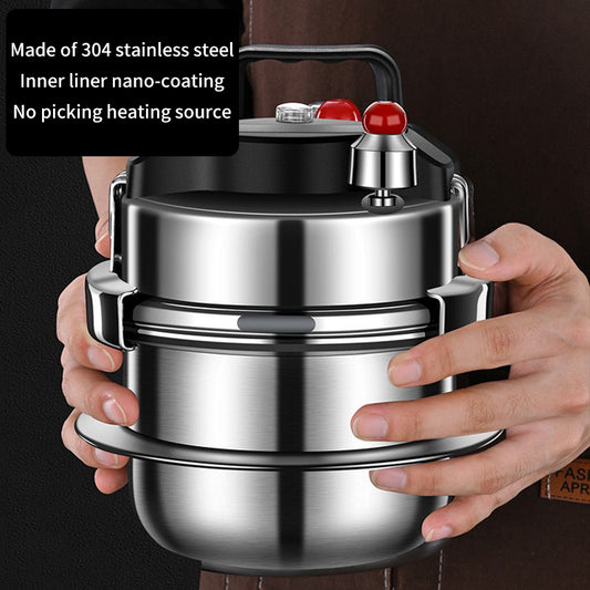 Mini Autocuiseur en acier inoxydable 304 autocuiseur micro-autocuiseur portable extérieur. Camping,Randonnée,Survie
- 304 stainless steel pressure cooker outdoor portable micro pressure cooker mini pressure cooker. Camping, Survivor