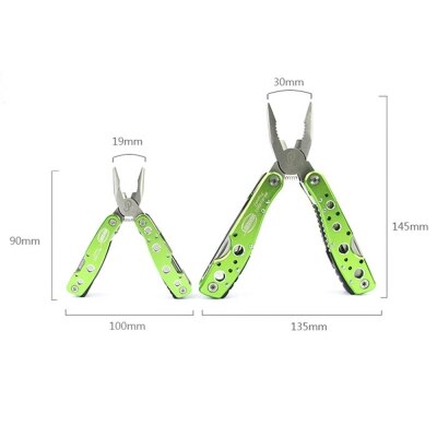 Jakemy 9 en 1 Outil pliant multifonctionnel Outils d'entretien résistants à l'eau Pinces Outils à main. Camping,Survie, Multi-usage 
- Jakemy 9 in 1 Multifunctional Folding Tool Water Resistant Maintenance Tools Pliers Hand Tools for Camping, Survival