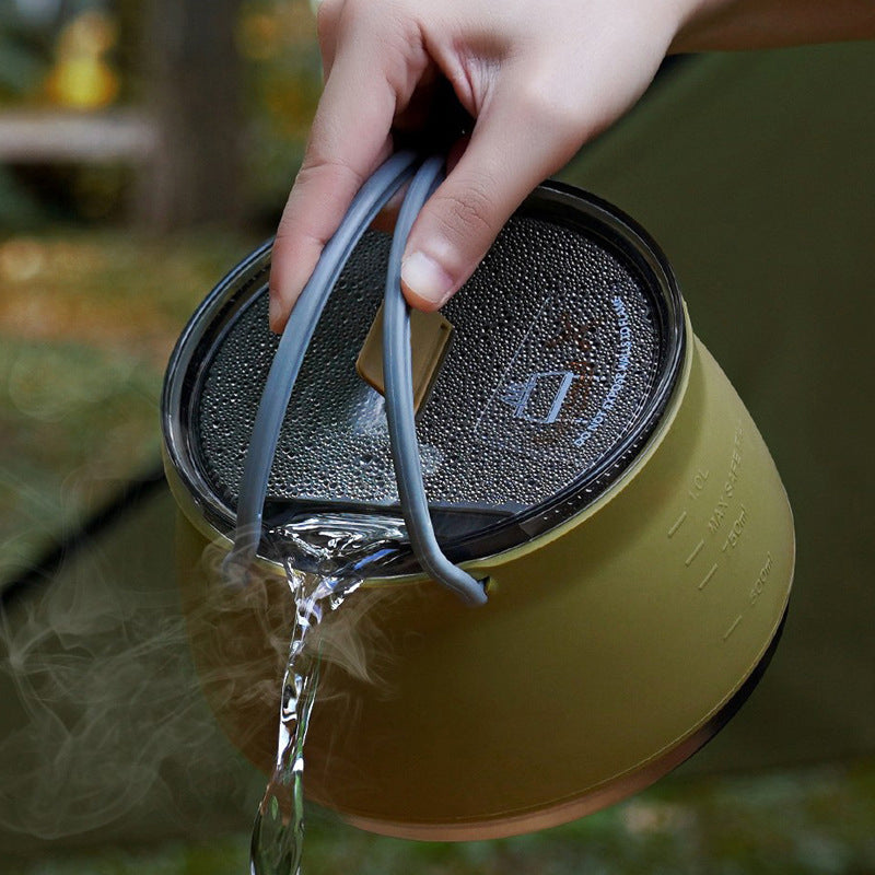 Nouvelle bouilloire pliable portable en silicone pour camping, pot pliable compressible pour l'extérieur
- New Camping Portable Silicone Folding Kettle Outdoor Compressible Folding Pot