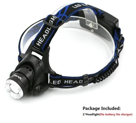 Lampe frontale à LED zoomable XML T6 5 000 lm
- Led Zoomable Headlamp Lantern XML T6 5000LM  Flashlight Torch T6
