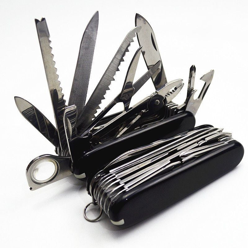 Couteau de camping pliant multifonctionnel, outil combiné long, pince, manche en bois rétro, multi-usages.
-Multi Functional Folding Camping knife Long Combination Tool Pliers Retro Wooden Handle Multi-Purpose.