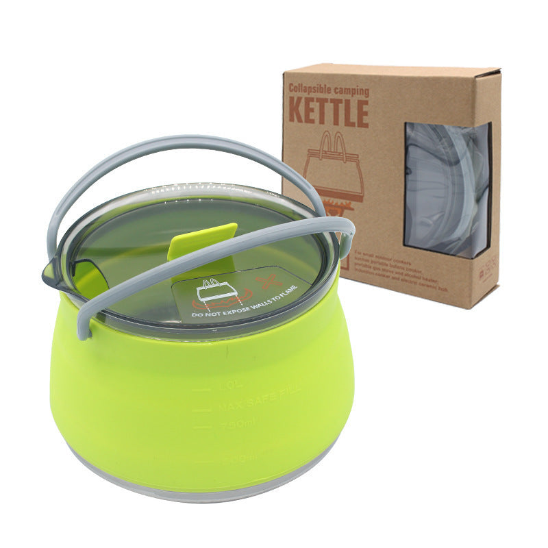 Nouvelle bouilloire pliable portable en silicone pour camping, pot pliable compressible pour l'extérieur
- New Camping Portable Silicone Folding Kettle Outdoor Compressible Folding Pot