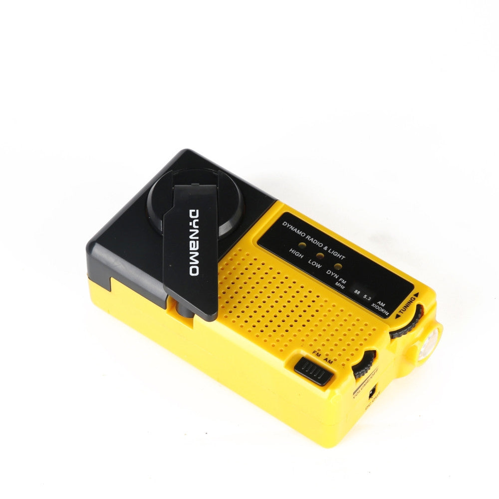 Lampe d'urgence LED d'extérieur Mini-manivelle rechargeable Radio AMFM
-Outdoor Emergency LED Light Mini Hand-Crank Rechargeable AMFM Radio