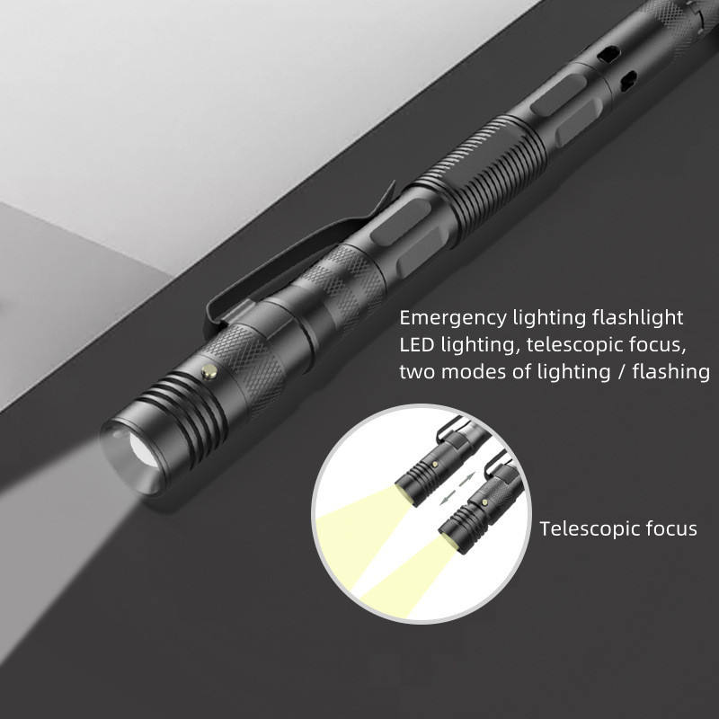 Stylo tactique multifonctionnel, lampe de poche, stylo de défense, marteau pour fenêtre cassée
- Multifunctional Tactical Pen Flashlight Defense Pen Broken Window Hammer