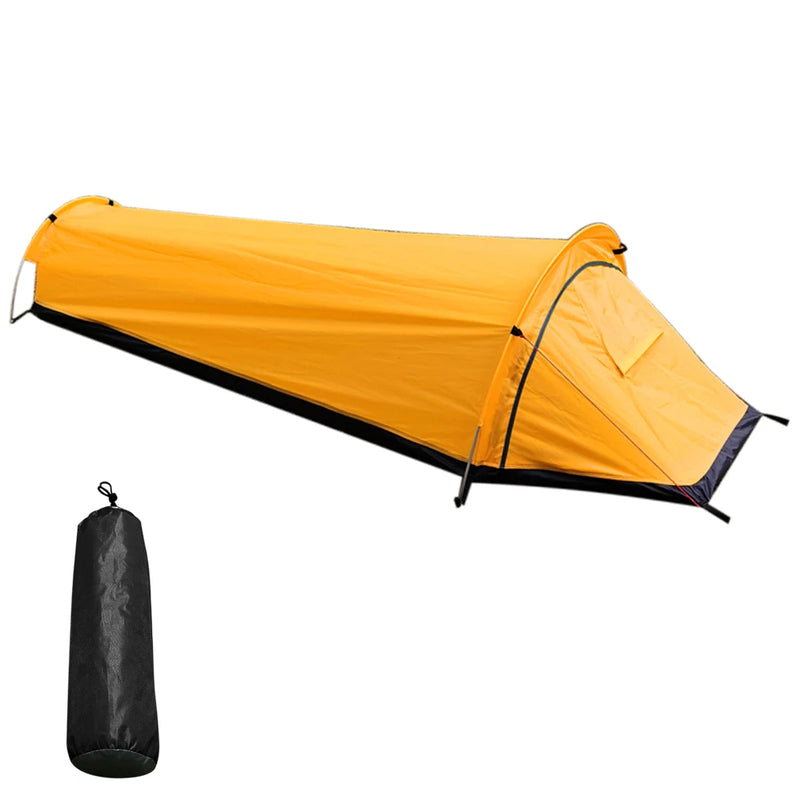 Tente de camping pour une personne, ultralégère, compacte,tente de randonnée étanche, housse de randonnée                           -Camping Single Person Tent Ultralight Compact Outdoor Waterproof Backpacking Tent Cover Hiking