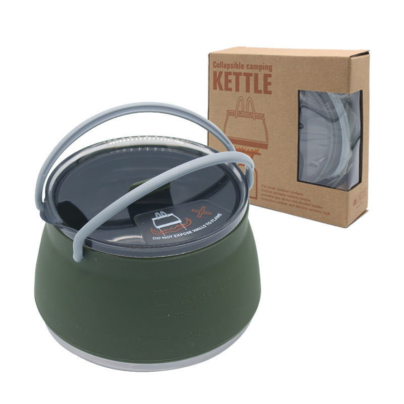 Nouvelle bouilloire pliable portable en silicone pour camping, pot pliable compressible pour l'extérieur
- New Camping Portable Silicone Folding Kettle Outdoor Compressible Folding Pot