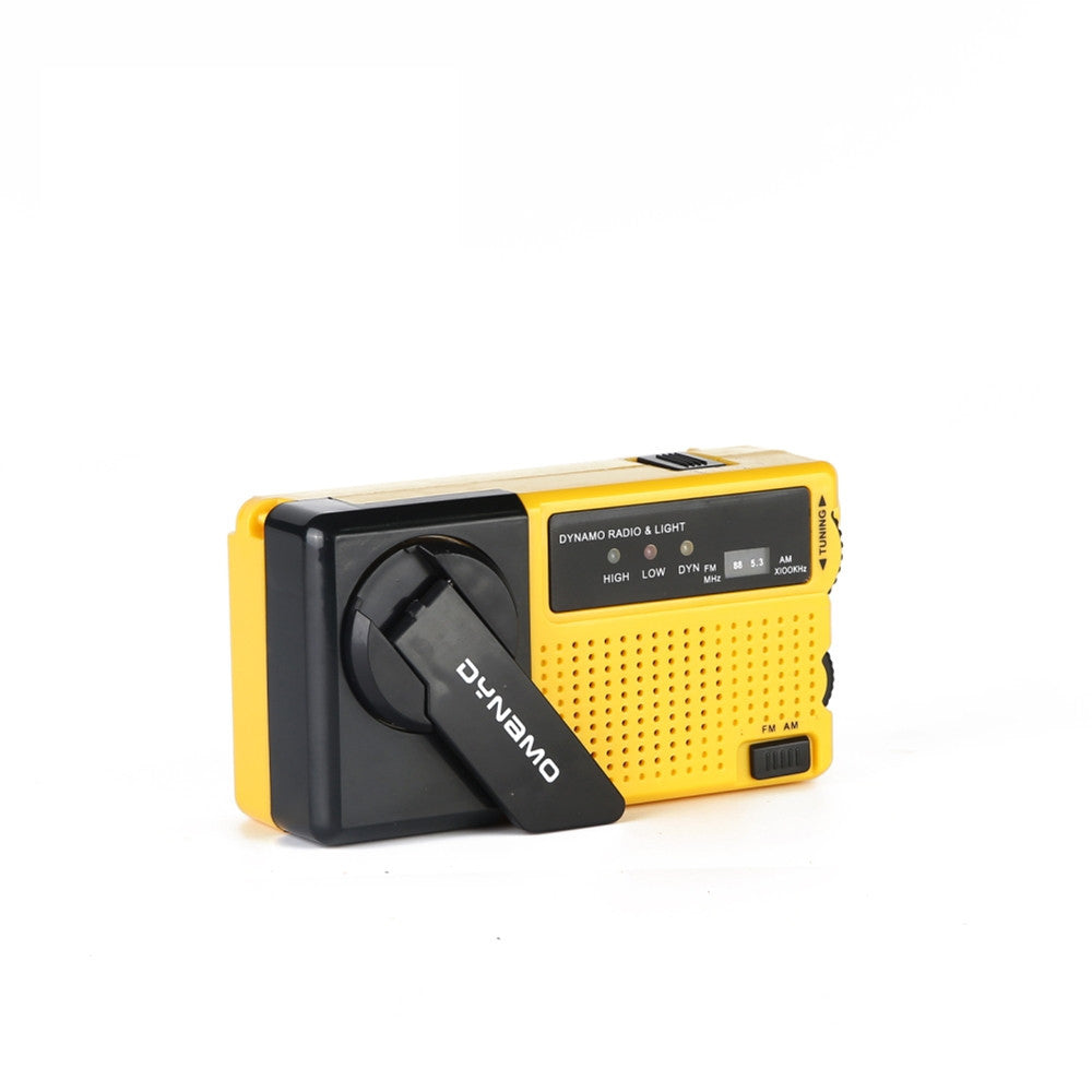 Lampe d'urgence LED d'extérieur Mini-manivelle rechargeable Radio AMFM
-Outdoor Emergency LED Light Mini Hand-Crank Rechargeable AMFM Radio