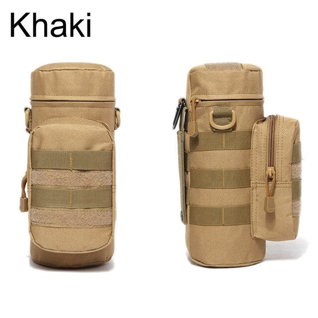 Pochette pour bouteille d'eau d'extérieur, étui tactique militaire, poches multifonctions, équipement EDC, camping, randonnée,survie
-Outdoor Water Bottle Pouch Military Tactical Molle Kettle Case Multifunction Pockets EDC Gear Camping Hiking,Survival