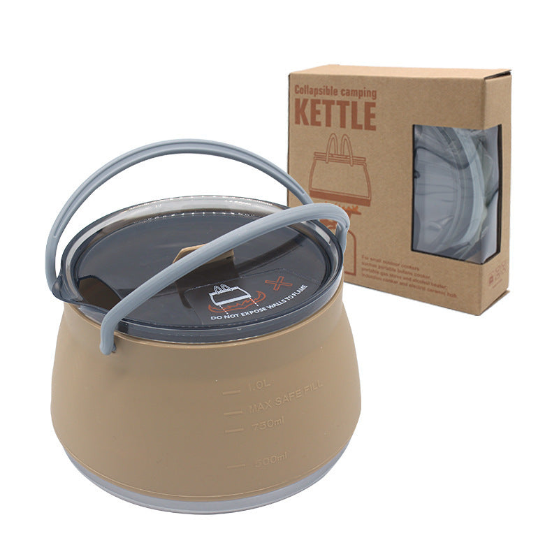 Nouvelle bouilloire pliable portable en silicone pour camping, pot pliable compressible pour l'extérieur
- New Camping Portable Silicone Folding Kettle Outdoor Compressible Folding Pot
