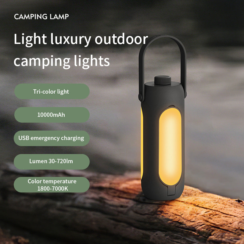 Lampe de camping pliante d'extérieur et interieure, deux fonctionalites, Portable et suspendue, USB, rechargeable
-Outdoor and indoor folding camping lamp, two functions, portable and hanging, USB, rechargeable