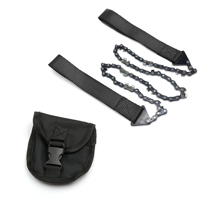 Tronçonneuse de poche portable pour camping, randonnée, urgence, tronçonneuse à main avec sac en nylon, survie en plein air, 65 cm
- Portable Pocket Chain saw Camping Hiking Emergency Hand Chainsaw with Nylon Bag Outdoor Survival 65cm
