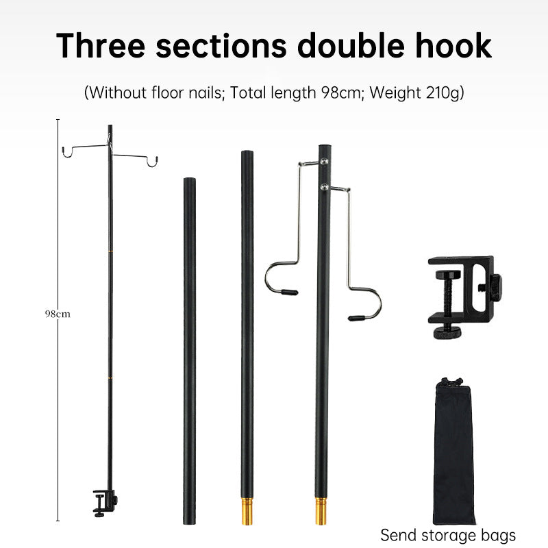 Support de lanterne léger en alliage d'aluminium avec sac de rangement, pour l'extérieur
- Lightweight Aluminum Alloy Holder Lantern Stand with Storage Bag, Outdoor