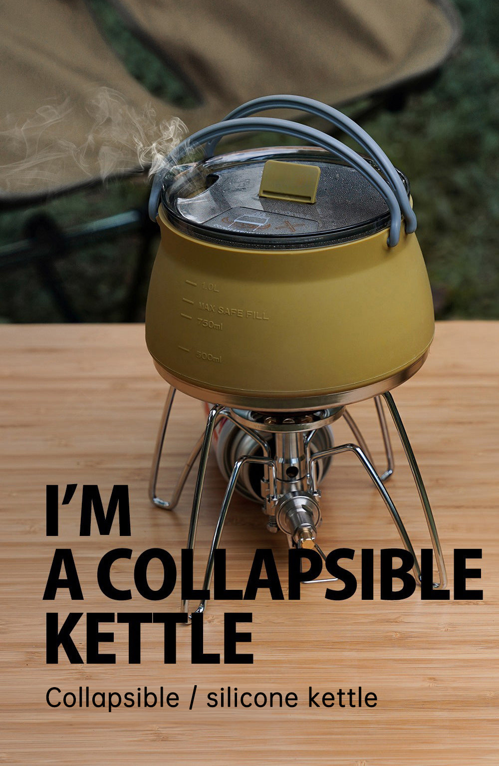 Nouvelle bouilloire pliable portable en silicone pour camping, pot pliable compressible pour l'extérieur
- New Camping Portable Silicone Folding Kettle Outdoor Compressible Folding Pot