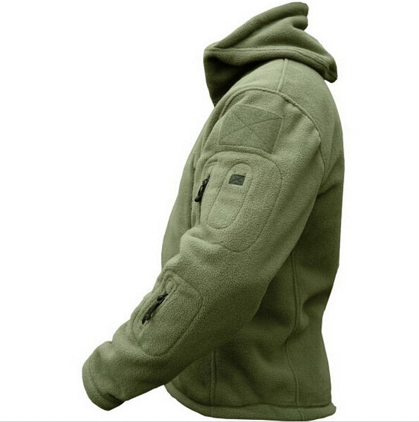 Veste tactique militaire en polaire pour homme, veste softshell polaire thermique à capuche, vêtements d'extérieur, vêtements militaires
- Military Man Fleece Tactical Softshell Jacket Polartec Thermal Polar Hooded Outerwear Coat Army Clothes