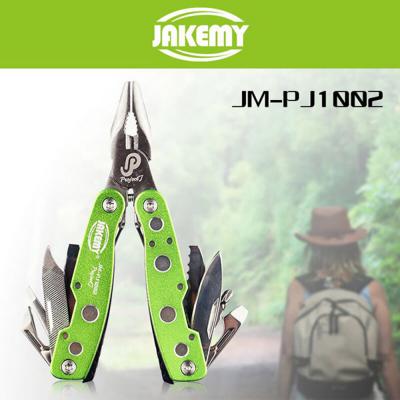 Jakemy 9 en 1 Outil pliant multifonctionnel Outils d'entretien résistants à l'eau Pinces Outils à main. Camping,Survie, Multi-usage 
- Jakemy 9 in 1 Multifunctional Folding Tool Water Resistant Maintenance Tools Pliers Hand Tools for Camping, Survival