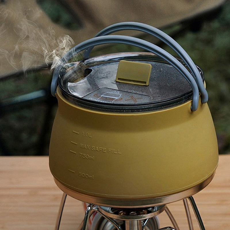 Nouvelle bouilloire pliable portable en silicone pour camping, pot pliable compressible pour l'extérieur
- New Camping Portable Silicone Folding Kettle Outdoor Compressible Folding Pot