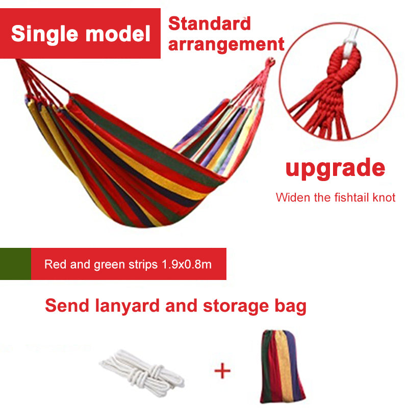 Hamac de camping portable et pliable en toile, 280 x 80 cm
- 280*80cm  Camping Portable Outdoor Hammock Folding Single Hanging Canvas Hammock