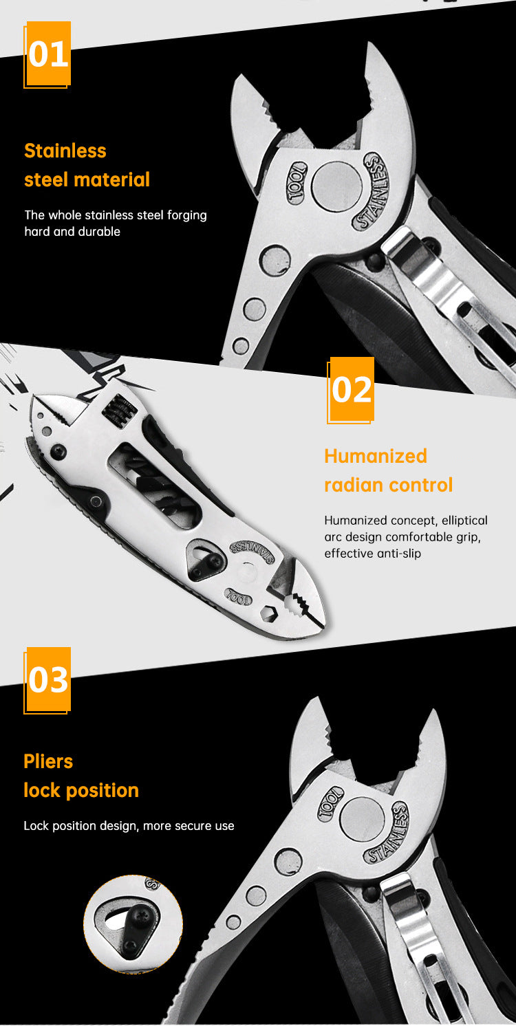 Pince de camping,plein air, pince à outils polyvalente, combinaison d'outils
- Outdoor camping pliers, multi-purpose tool pliers, outdoor wrench tool combination