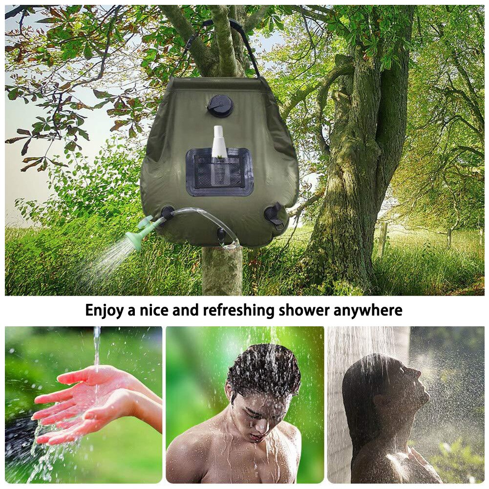 Douche portable 20L absorbe la chaleur du soleil. Camping et plus
- Portable Shower 20L Sun absorber. Camping and more