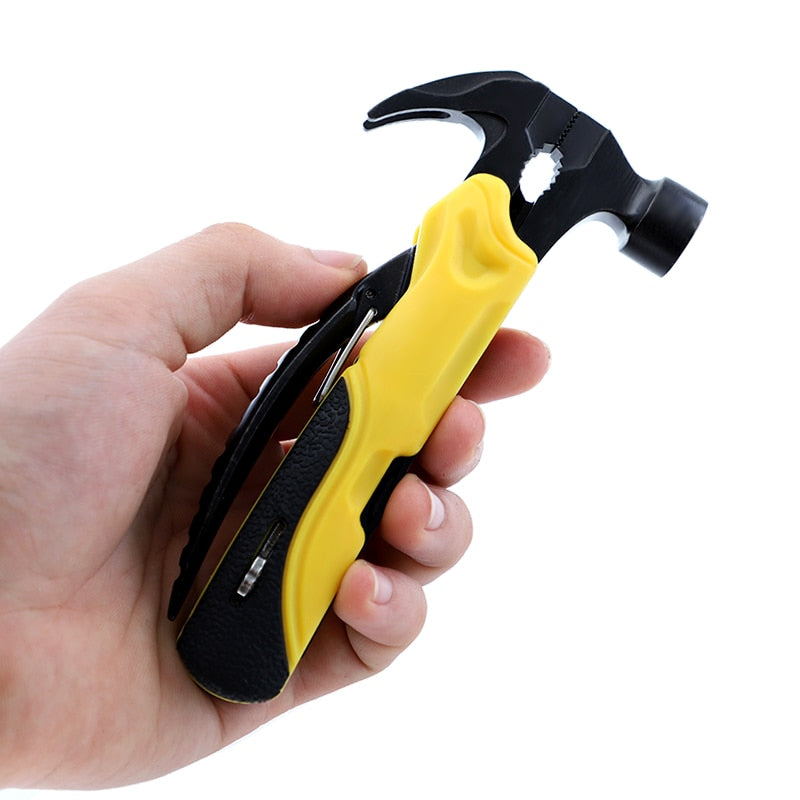 Couteau de survie, camping, multifonctions. 7 en 1, Ensemble d'outils multifonctions de poche Mini Marteau, Pinces pliables Couteau, Tournevis
- Multi Tool Outdoor Survival Knife 7 in 1 Pocket Multi Function Tools Set Foldaway Plers Knife Screwdriver