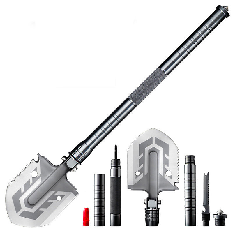 Pelle multi-usages d'extérieur Pelle militaire pliante,Camping et Survie, Défense, Outils de sécurité
- Outdoor Multi-purpose Shovel Folding Military Shovel Camping and Survival, Defense Security Tools