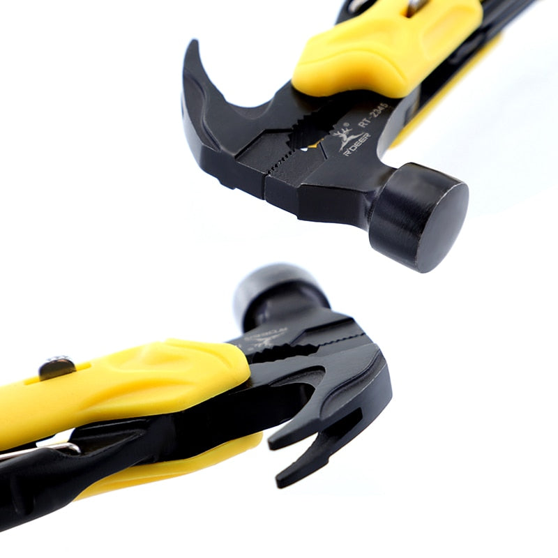 Couteau de survie, camping, multifonctions. 7 en 1, Ensemble d'outils multifonctions de poche Mini Marteau, Pinces pliables Couteau, Tournevis
- Multi Tool Outdoor Survival Knife 7 in 1 Pocket Multi Function Tools Set Foldaway Plers Knife Screwdriver