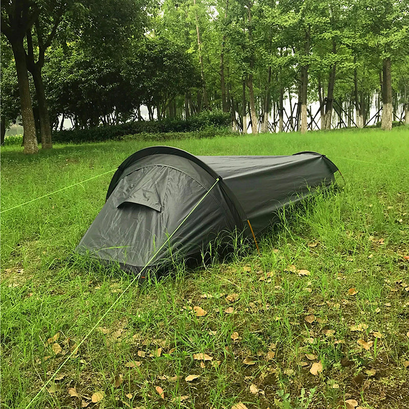 Tente de camping pour une personne, ultralégère, compacte,tente de randonnée étanche, housse de randonnée                           -Camping Single Person Tent Ultralight Compact Outdoor Waterproof Backpacking Tent Cover Hiking
