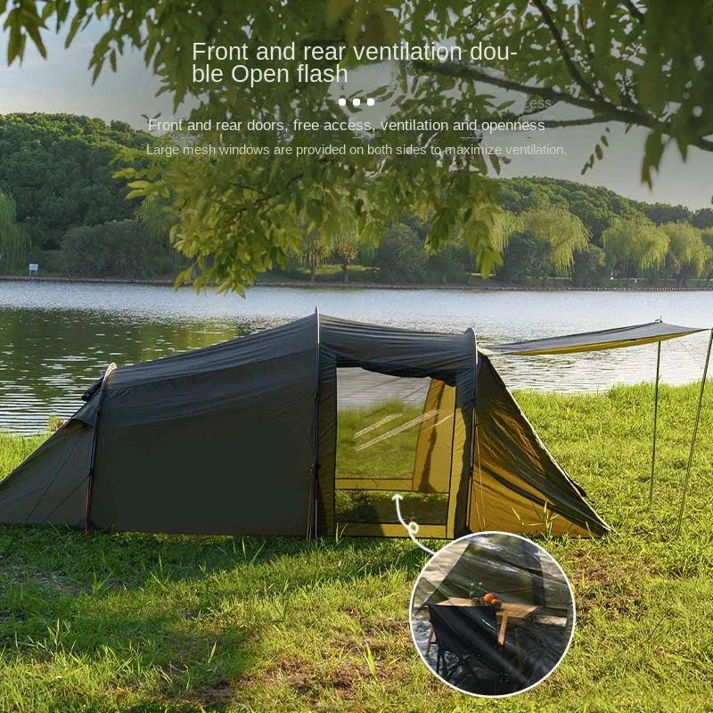 Tente tunnel YOUSKY Fournitures de camping en plein air Équipement Tente de camping familiale pliable et portable            - YOUSKY Tunnel Tent Outdoor Camping Supplies Equipment Folding Portable Thickened Camping Family Tent