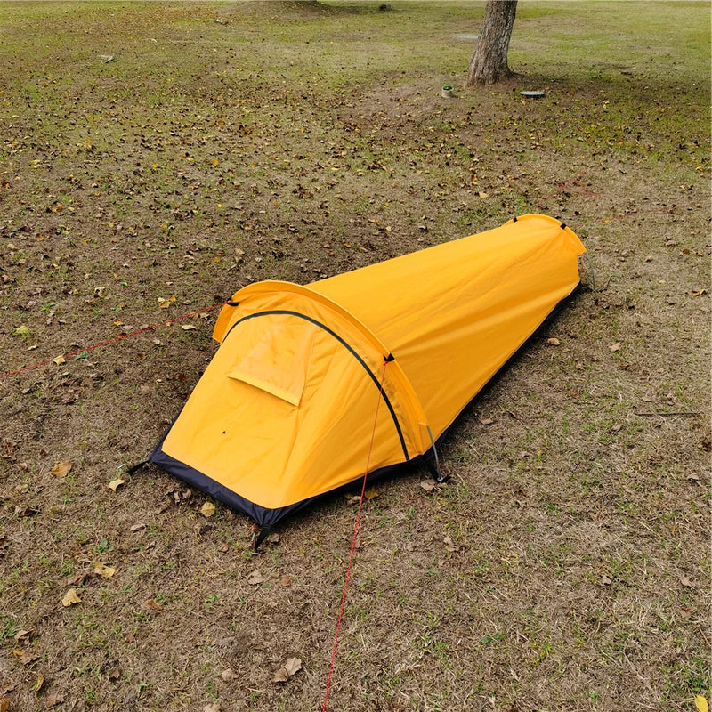 Tente de camping pour une personne, ultralégère, compacte,tente de randonnée étanche, housse de randonnée                           -Camping Single Person Tent Ultralight Compact Outdoor Waterproof Backpacking Tent Cover Hiking