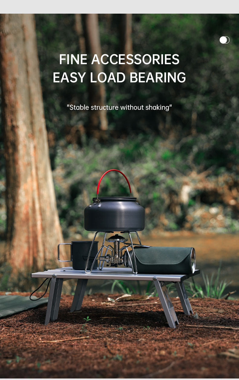 Mini table de pique-nique de camping pliable et ultralégère en aluminium, pliable.
- Black Lightweight Portable Folding Ultralight Roll Up Mini Aluminum Picnic,Camping Table.