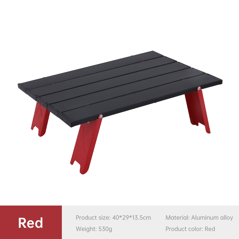 Mini table de pique-nique de camping pliable et ultralégère en aluminium, pliable.
- Black Lightweight Portable Folding Ultralight Roll Up Mini Aluminum Picnic,Camping Table.