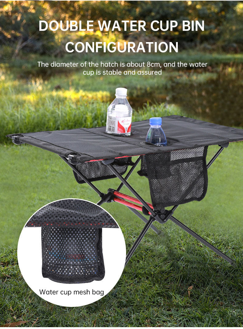 Table pliante ultra légère pour le camping en plein air et toutes les activités de plein air. Trous pour tasses, sac pour téléphone portable
-Ultra Light Folding Table Outdoor Camping and all Outdoor Activities. Cup Hole, Mobile Phone Bag