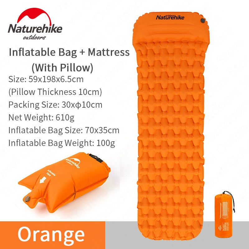 Naturehike, Matelas de Camping Gonflable, Ultra-Léger 
- Naturehike, Ultralight Inflatable Camping Mattress