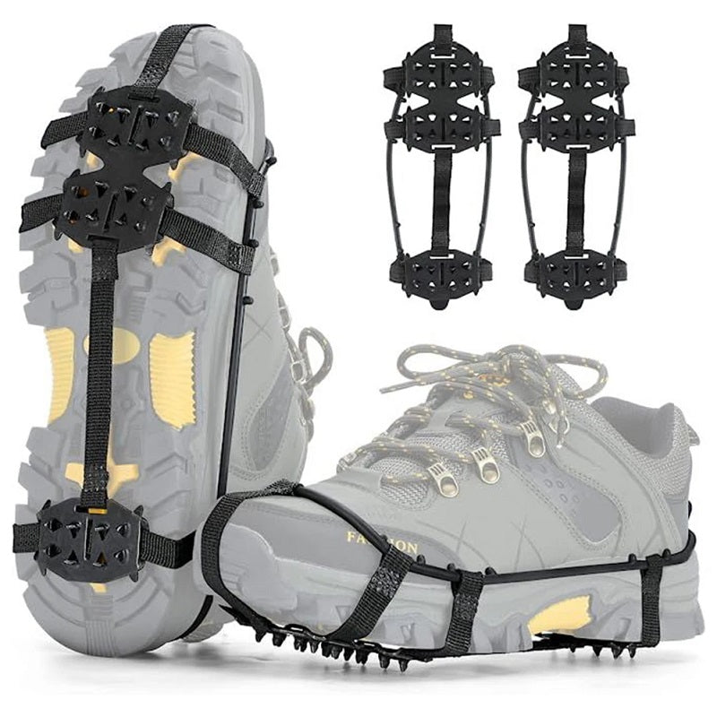 Crampons antidérapants à 24 dents pour chaussures à glace
- 24 Teeth Ice Grips Anti-Slip Ice Claws Winter Gripper Shoe Covers