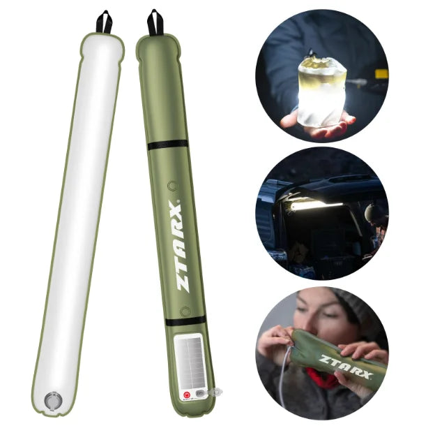 Lampe de camping gonflable pliable d'extérieur, lampe solaire gonflable, colonne d'aspiration magnétique étanche, lanterne portable
-Outdoor folding inflatable camping light solar inflatable light waterproof magnetic suction column portable lantern