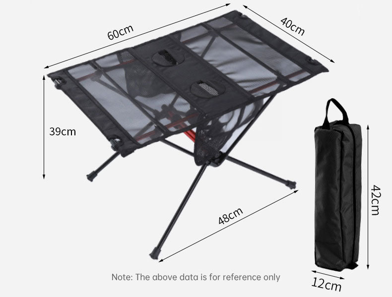 Table pliante ultra légère pour le camping en plein air et toutes les activités de plein air. Trous pour tasses, sac pour téléphone portable
-Ultra Light Folding Table Outdoor Camping and all Outdoor Activities. Cup Hole, Mobile Phone Bag