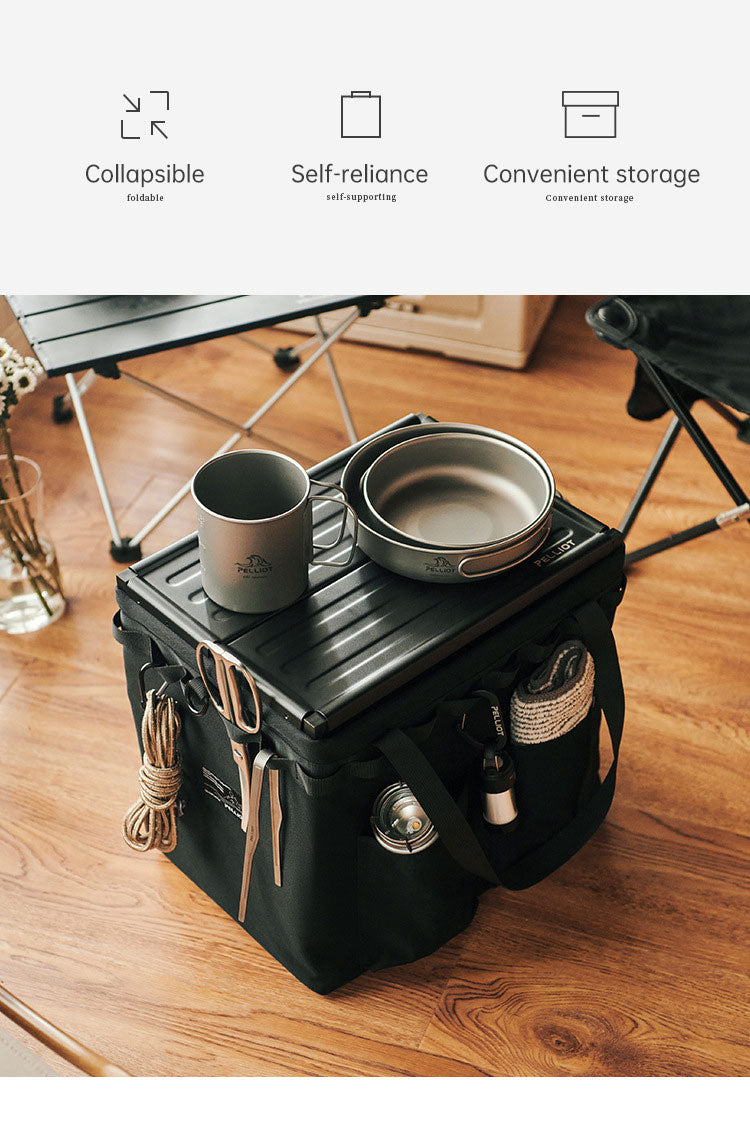 Sac de rangement pliable portable pour camping en plein air, équipement, tente, couverts de camping, boîte de rangement carrée
- Outdoor Camping Portable Folding Storage Bag Equipment Tent Camping Cutlery Square Organizer Box
