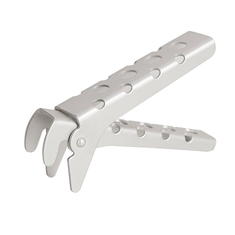 Pince à casserole anti-brûlure en alliage d'aluminium perforée, poignée de casserole universelle 
- Anti scald pot clamp aluminum alloy perforated pot clamp, Universal pot handle