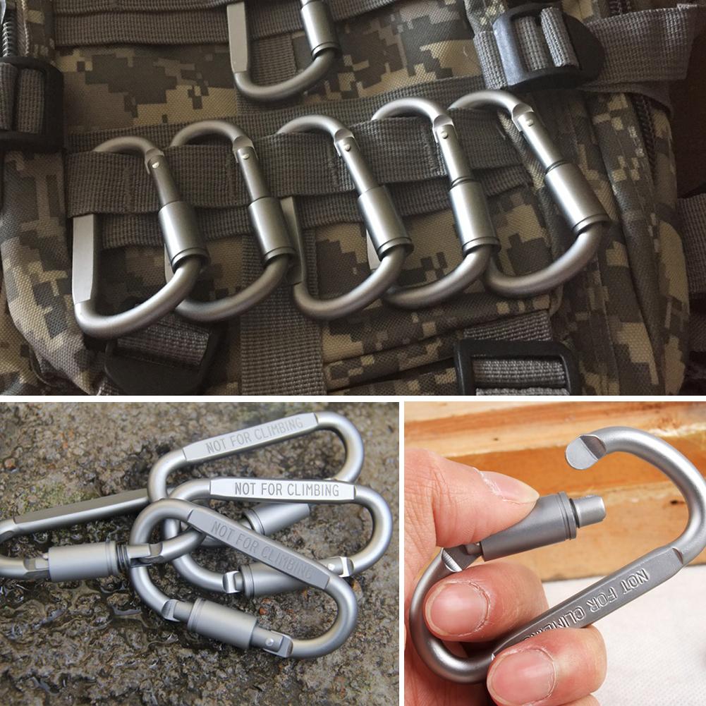 Kit 6 pièces/lot équipement de camping en alliage d'aluminium équipement de survie camp alpinisme crochet EDC Mosqueton
-Carabine 6pcs/lot Travel Kit Camping Equipment Alloy Aluminum Survival Gear Camp Mountaineering Hook EDC Mosqueton