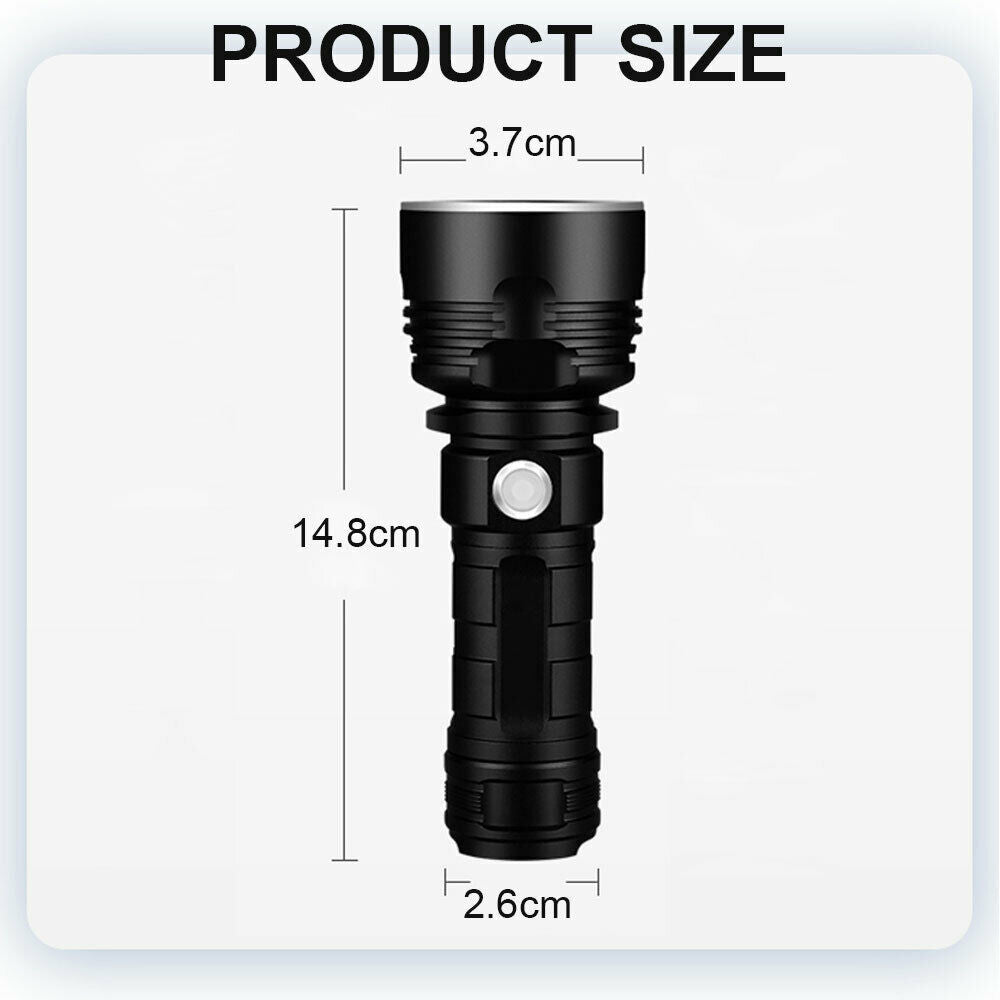 Nouvelle lampe de poche P50 à chargement USB et lumière puissante
- New P50 Strong Light USB Charging Flashlight