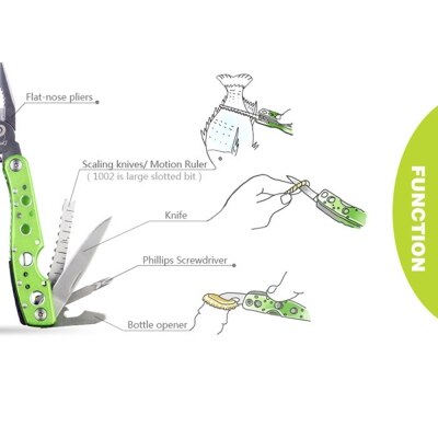 Jakemy 9 en 1 Outil pliant multifonctionnel Outils d'entretien résistants à l'eau Pinces Outils à main. Camping,Survie, Multi-usage 
- Jakemy 9 in 1 Multifunctional Folding Tool Water Resistant Maintenance Tools Pliers Hand Tools for Camping, Survival