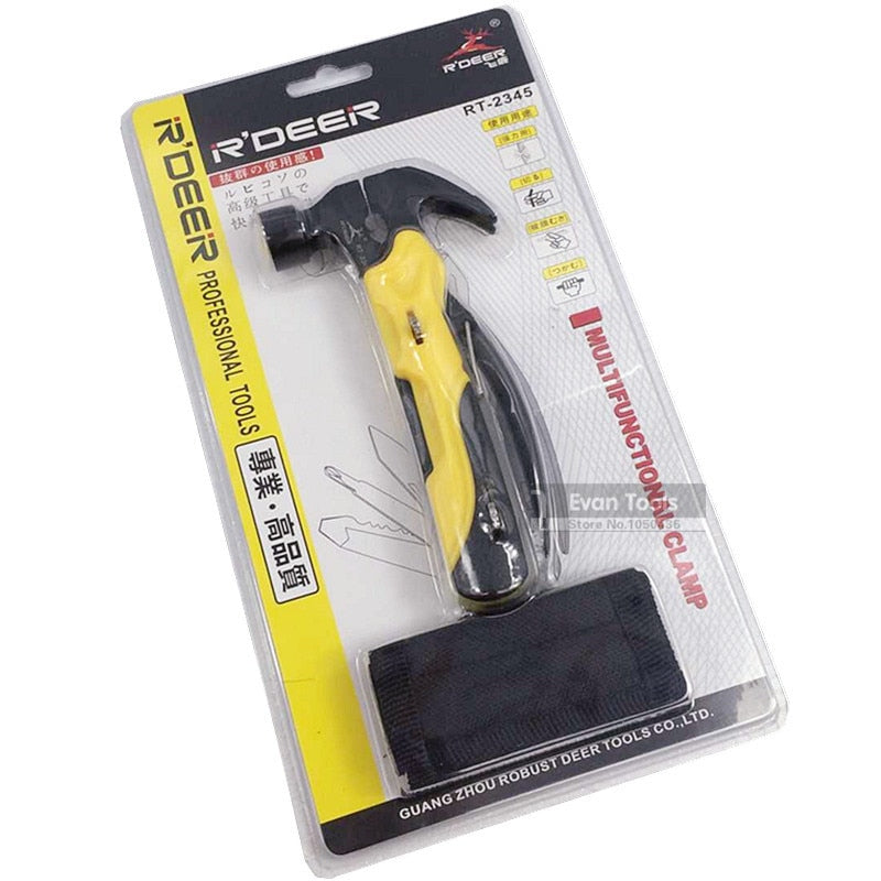 Couteau de survie, camping, multifonctions. 7 en 1, Ensemble d'outils multifonctions de poche Mini Marteau, Pinces pliables Couteau, Tournevis
- Multi Tool Outdoor Survival Knife 7 in 1 Pocket Multi Function Tools Set Foldaway Plers Knife Screwdriver
