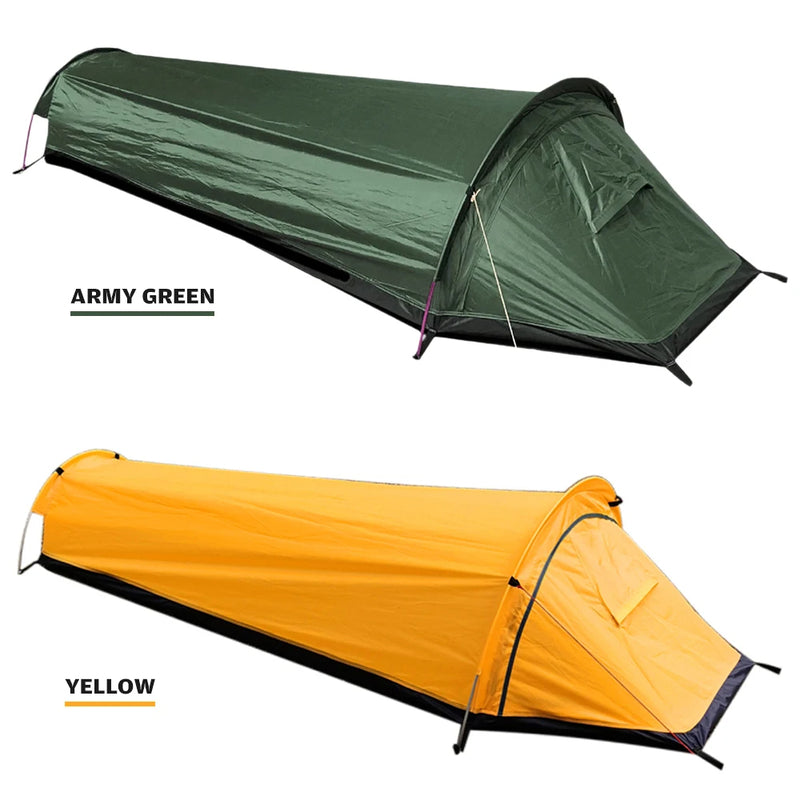 Tente de camping pour une personne, ultralégère, compacte,tente de randonnée étanche, housse de randonnée                           -Camping Single Person Tent Ultralight Compact Outdoor Waterproof Backpacking Tent Cover Hiking