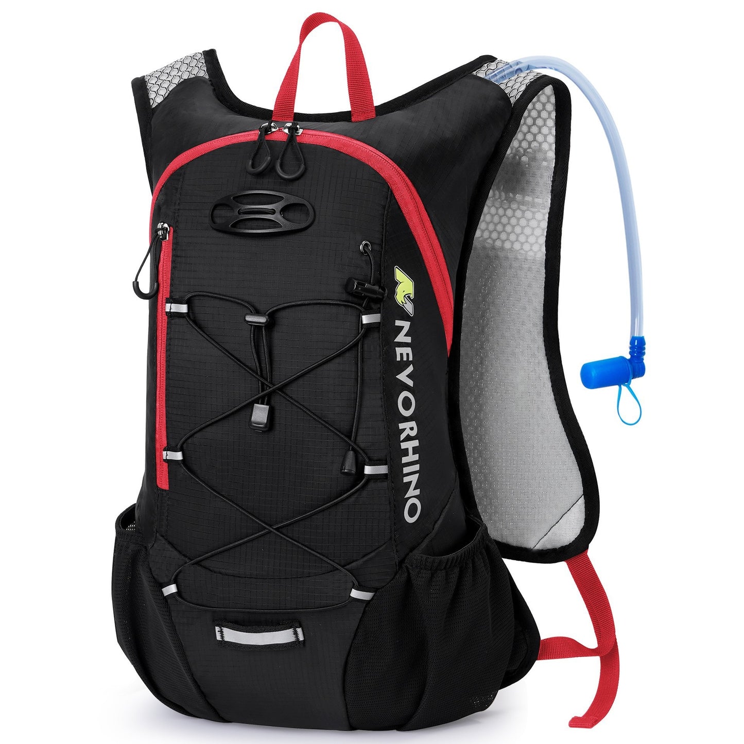 Sac de sport à réservoir d’eau d’une capacité de 12L. Sac de 2L inclus. Bon pour tout type d’activités. 

-Sports bag with 12L water reservoir. 2L bag included. Good for all types of activities.