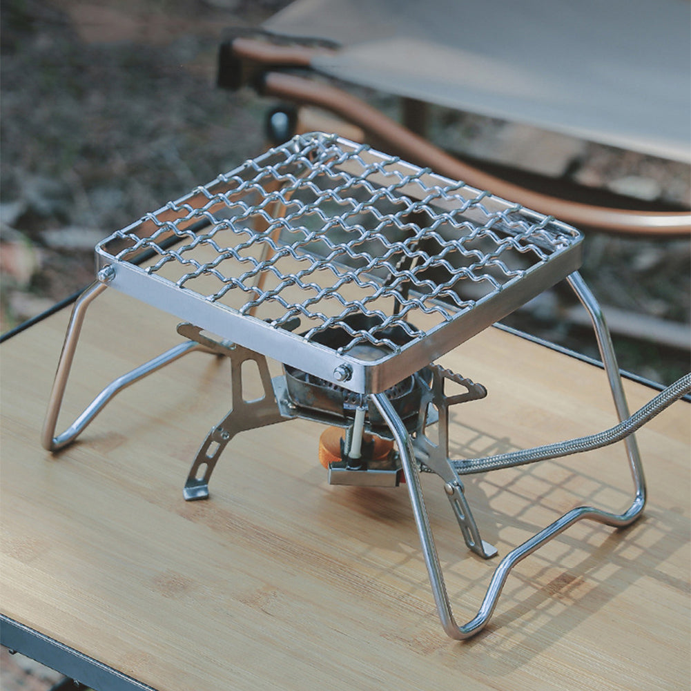 Grille de support pliable pour poêle d'extérieur, support pour plaque de cuisson
- Outdoor Stove Foldable Bracket Grid Baking Pan Holder