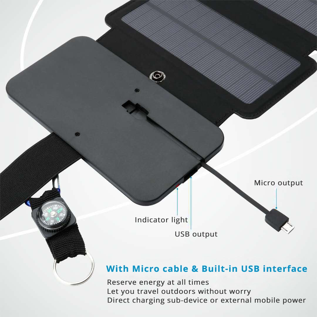 Chargeur solaire portable pliable Lerranc 10 W, sortie USB 5 V 2,1 A
- Lerranc Portable Folding 10W Solar Panels Charger 5V 2.1A USB Output